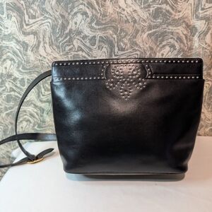 Ferragamo Leather Shoulder Bag Cut Out Bow Design